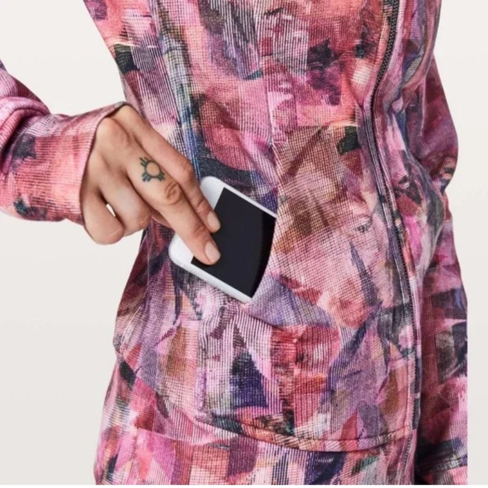 Lululemon Scuba Full Zip Hoodie Sun Dazed Print Size 4 Jacket - Picture 7 of 10